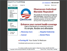Tablet Screenshot of insureyourhealthnow.com